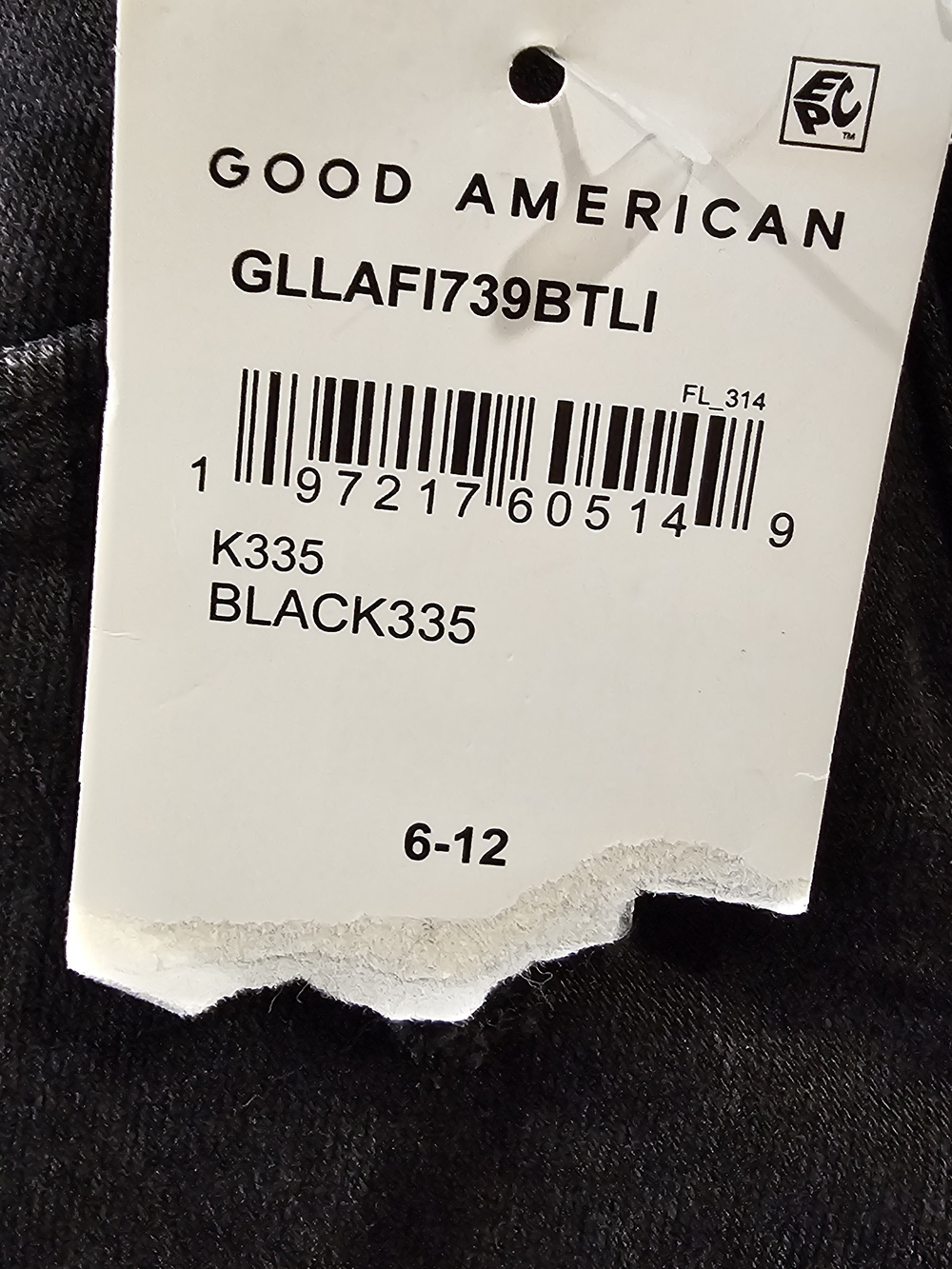 GOOD AMERICAN Good Legs Skinny Jeans NWT Black Wash Slit Hem 35” Stretch Denim - Picture 7 of 9
